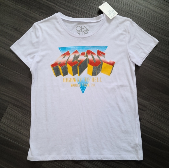 Chaser Tops - Chaser AC/DC Highway to Hell Band Tee Size Large